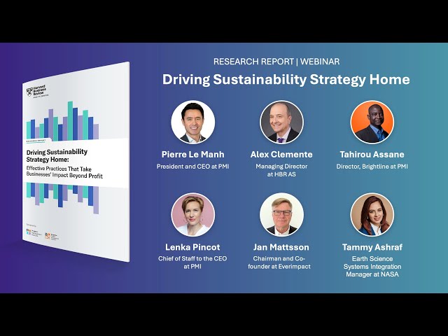 Driving Sustainability Strategy Home | Webinar
