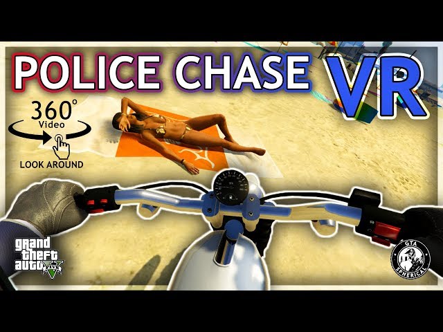 (360°) Dirtbike Police Chase in VR - GTA V 360°