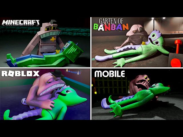 (All Version) Nightmare Jester Chase - Garten of Banban 7 vs Minecraft vs Roblox vs Mobile