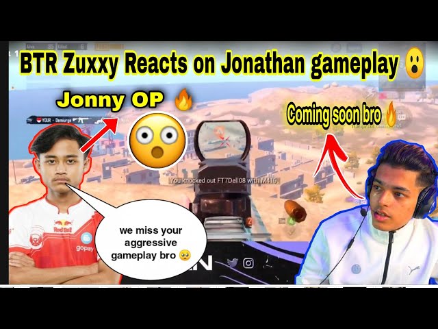 btr zuxxy impressed 😱 by spectating jonathan godlevel gameplay , red dot 300m headshot three time 🙏🏼