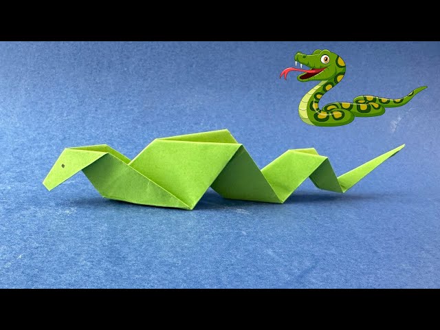 DIY Origami Snake Tutorial | How to Make a Paper Snake | Origami Animals