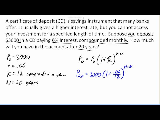 Compound interest CD example