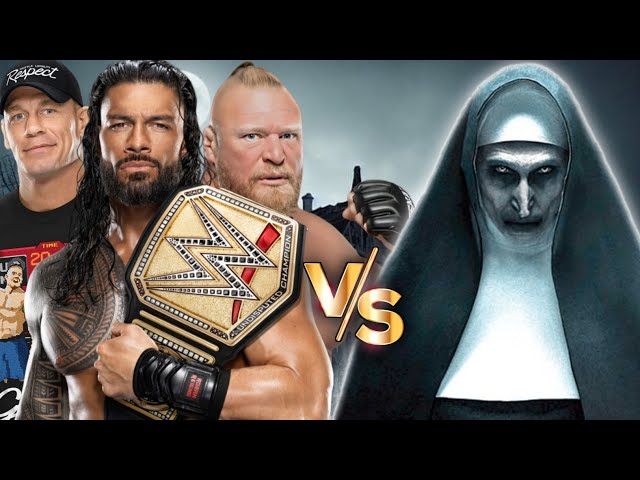 Roman Reigns Brock Lesnar & John Cena Vs Team Valak | The Nun 2 | WWE 2K23