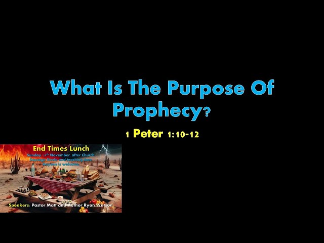 What is the Purpose of Prophecy?