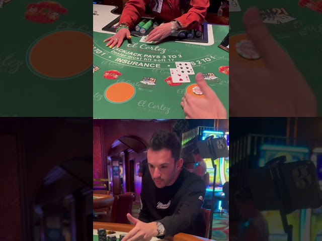 $500 Live Blackjack hand in Vegas