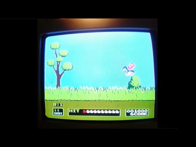 Duck Hunt clone on a CRT TV and PC