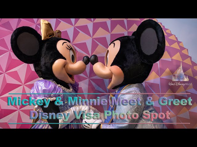 8K Epcot Disney Visa Photo Spot Mickey & Minnie Mouse Meet & Greet VR180 3D
