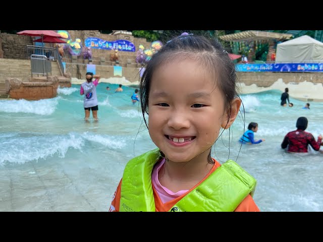 Campers enjoying a fun filled day at Adventure Cove Water Park