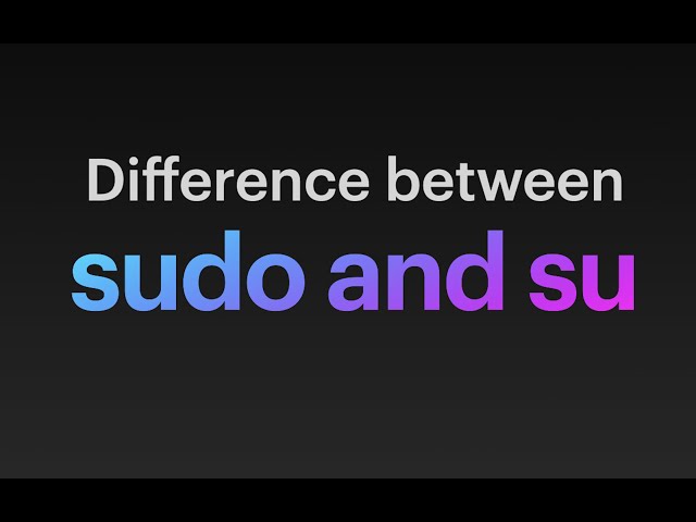 Difference between sudo and su (kali linux)