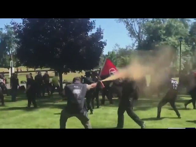Groups clash at Clackamette Park, riot declared in Oregon City