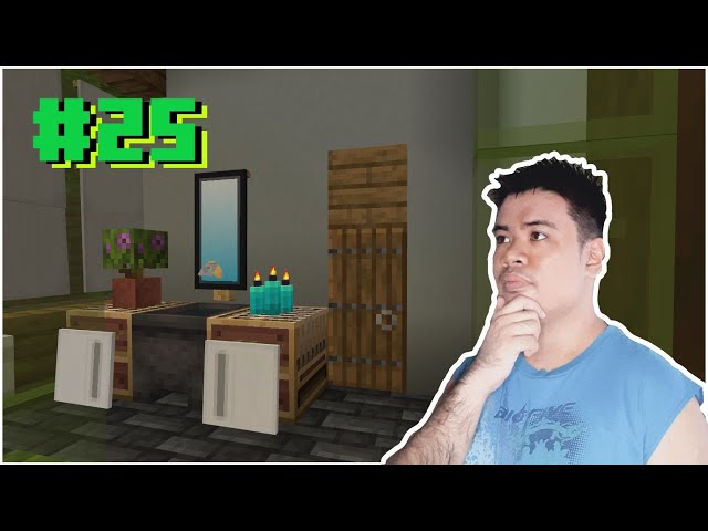 Minecraft Builds: I Build A Simple Bathroom On The 2nd Floor (Auto Translate)