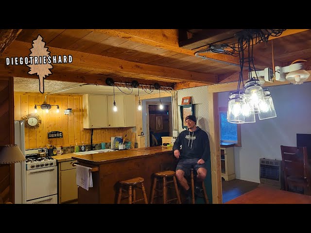 Wiring Lights in the Kitchen at My Off Grid Cabin