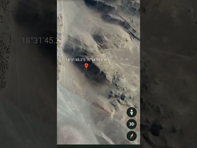 Logo of Coca Cola in the desert on google earth