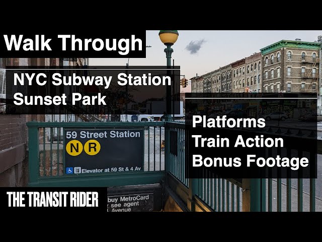 (Walkthrough) NYC 59th St. Subway Station in Sunset Park, Train Action, Bonus Footage and Signage