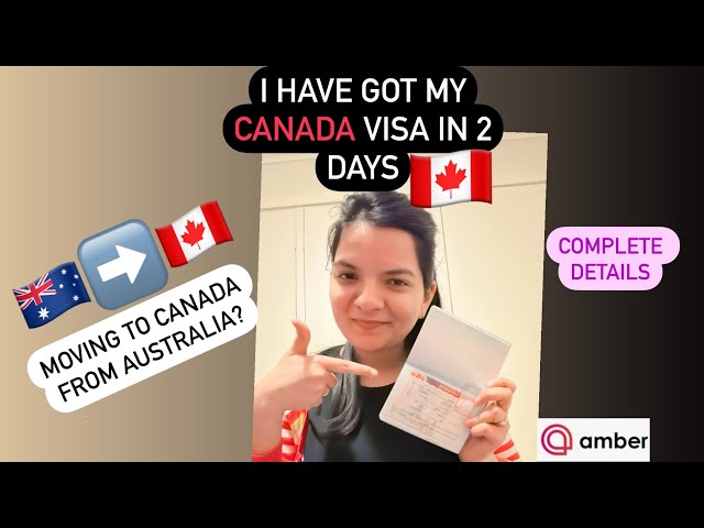 Got my canada visa within 2 days|Moving from Australia to Canada?|Canada visitor visa| #amberstudent