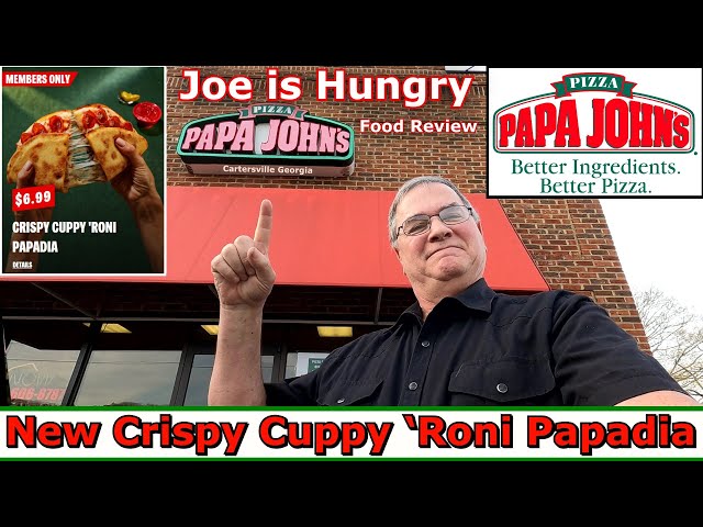 Papa Johns New Crispy Cuppy ‘Roni Papadia Review | Crispy Cuppy ‘Roni Menu | Joe is Hungry 🌶️🍕🧀🥟