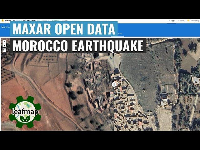 Visualizing and downloading satellite images for the Morocco earthquake through Maxar Open Data