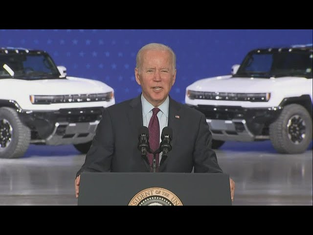 President Biden pushes electric vehicle chargers as energy costs spike