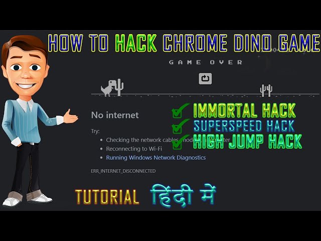 How To Hack Google Chrome Offline Dinosaur Game With 1 Line Of Code | Easy Tutorial || How to Manual