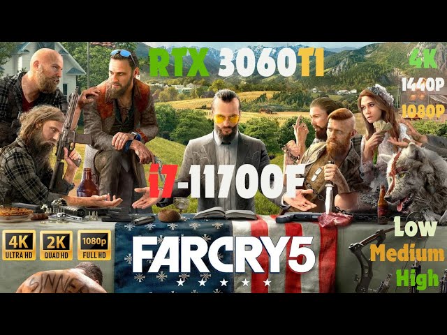 Far Cry 5 PC i7 11700f & RTX 3060 Ti FPS Test and Settings
