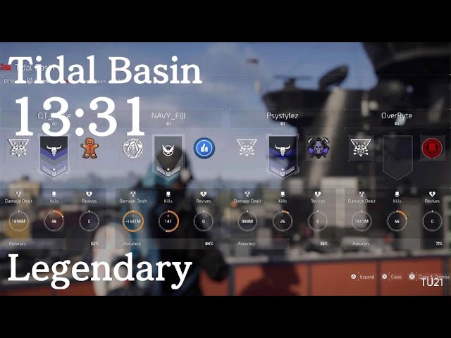 The Division 2 Speedrun - Tidal Basin Legendary 13m31s - TU21