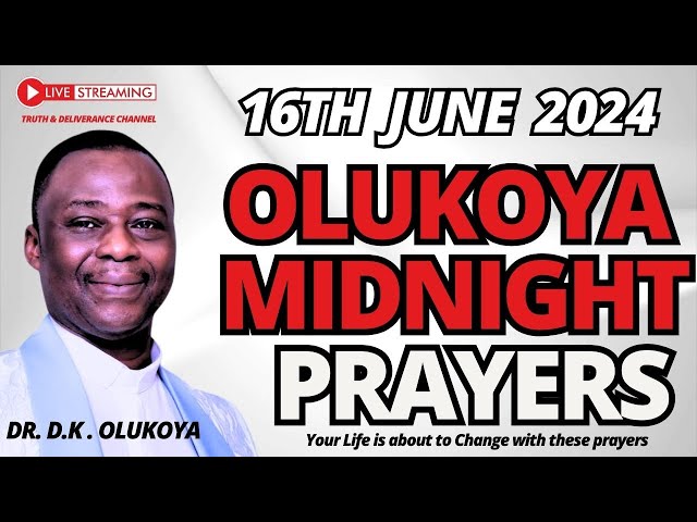 16TH JUNE MIDNIGHT PRAYERS - RECOVERING LOST GLORY - OLUKOYA #mfm live