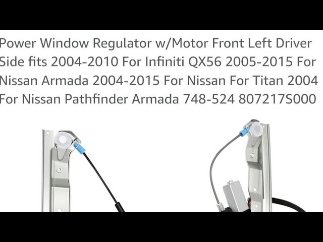 2005 Nissan Armada drivers door window regulator replacement.