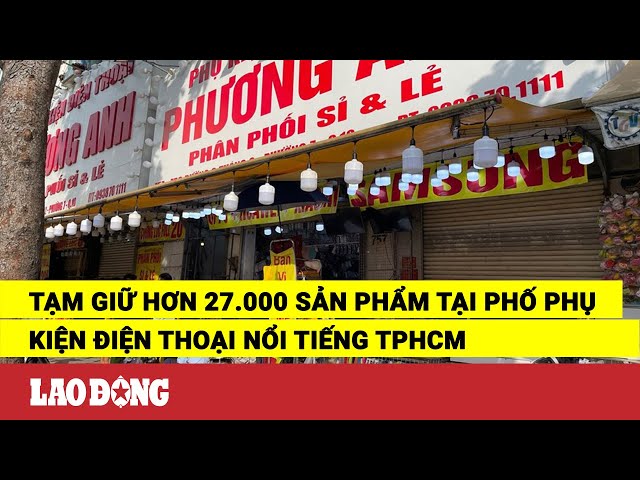 Tạm giữ hơn 27.000 sản phẩm tại phố phụ kiện điện thoại nổi tiếng TPHCM | Báo Lao Động