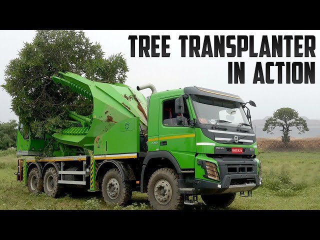 Tree Transplanter in Action (Slewing Type Hydraulic Telescopic Boom Tree Transplanter Machine)