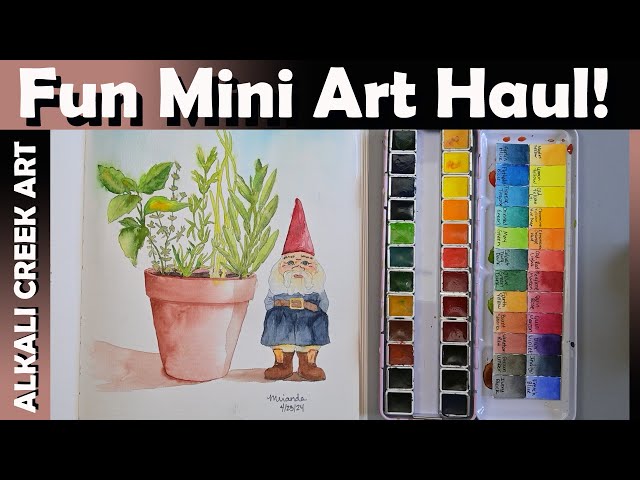Mini Art Haul - Watercolor Coloring Book by Sarah Simon and Paul Rubens 5th Gen. Watercolors