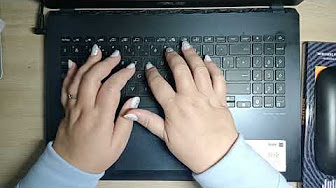 ASMR Keyboard Typing, Tender hands of a woman