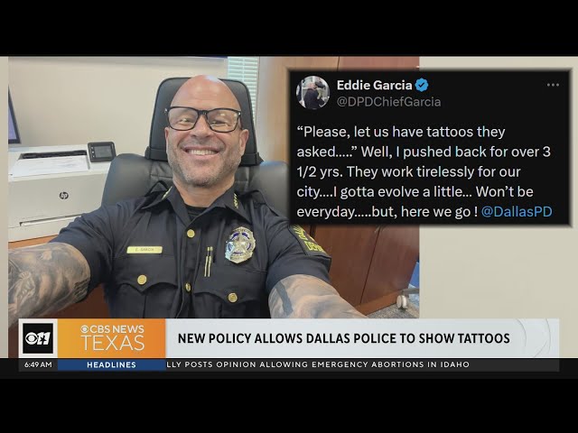 New policy allows Dallas police to show tattoos
