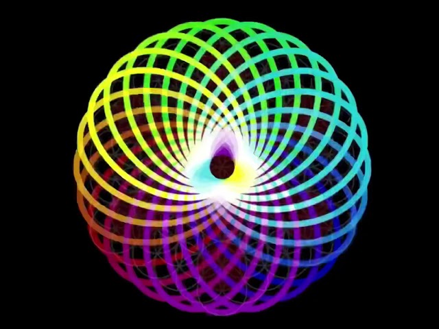 Torus Rainbow Infinity Loop, 360 degrees of Light (Night) #shorts
