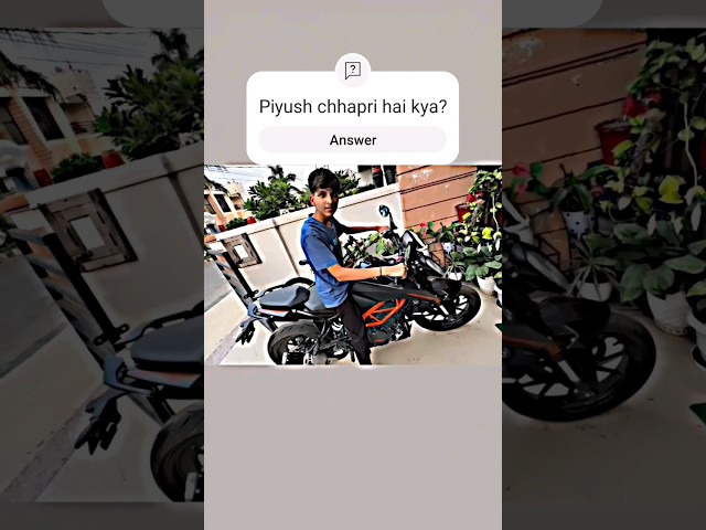 Piyush ko bike chalani hai 😨 New KTM piyush ko de di 😯 #trending