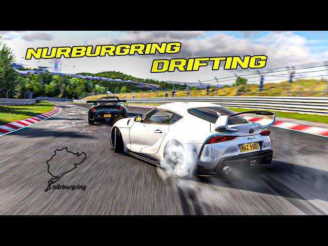 CRAZY 765 HP Toyota Supra drifting on the nurburgring - assetto corsa - gameplay (pov)