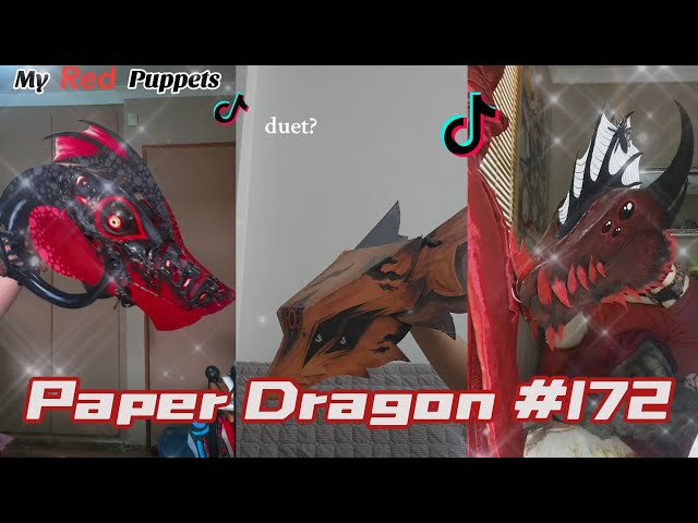Dragon Puppet Crafts - Paper Dragon TikTok Compilation #172