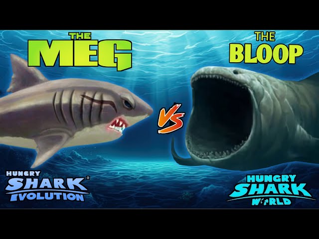 ✅Giant The meg vs Giant The Bloop - Hungry Shark Evo vs World Shark Gameplay Hack Gems Coins Mod Apk