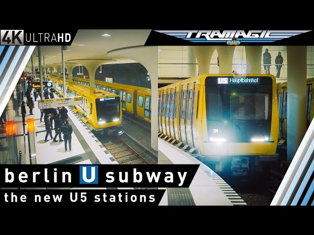 Berlin subway: The new U5 stations | 4K