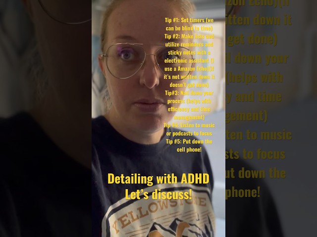 Tips on Detailing with ADHD- What Works For Me #adhd #detailing #smallbusiness #homebusiness #cars