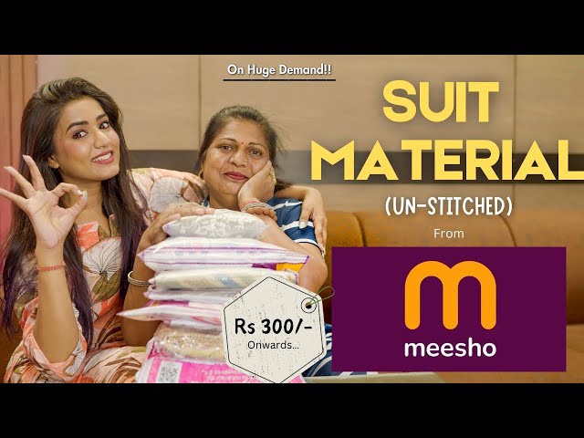 Latest collection of *Unstitched SUIT MATERIAL* from meesho|Cotton fabric|Summer edition | gimaashi