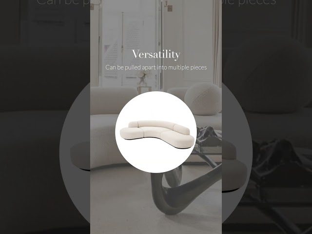 Bjorn Curved Bouclé Sofa | Eichholtz Luxury Furniture on Alchemy Fine Home
