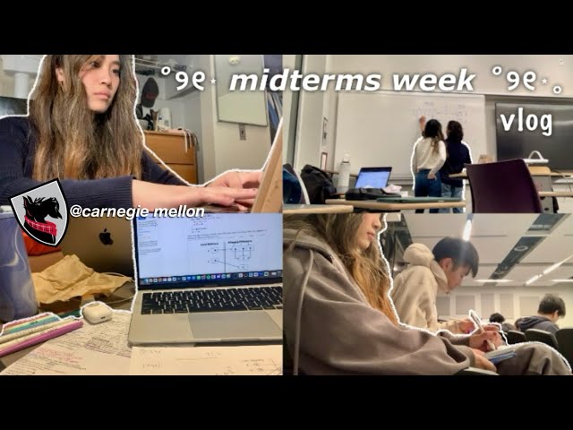 College MIDTERMS EXAM week vlog💌 // exams, cramming, productivity, study motivation