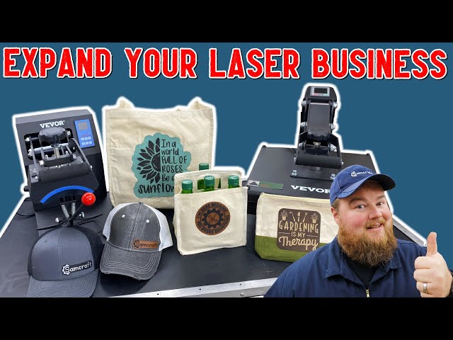 GROW YOUR LASER BUSINESS! Affordable heat presses for hats and more!