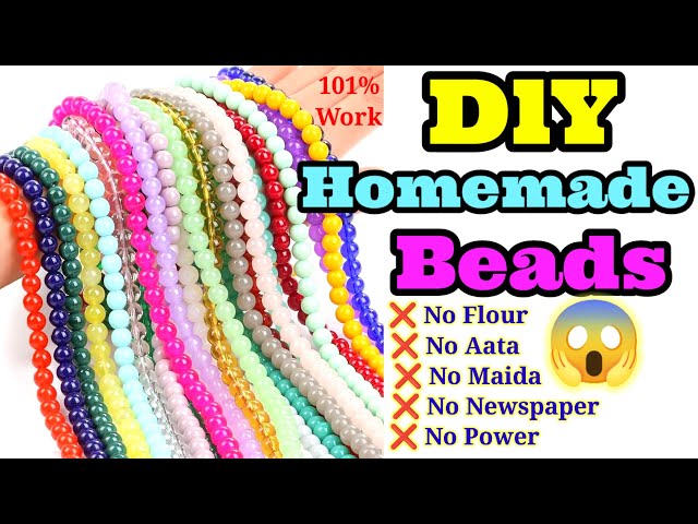 DIY: Homemade Beads / How to make beads at home / Beads making at home /DIY Easy Paper Beads making
