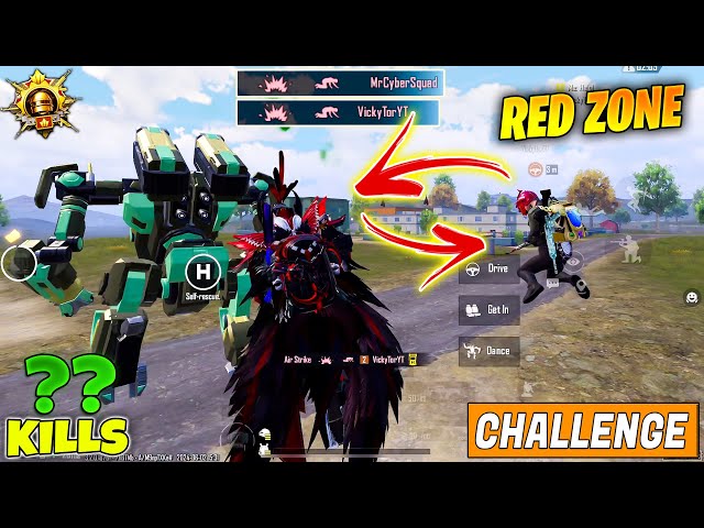 😱 OMG !! THE MOST DANGEROUS CONQUEROR LEVEL RED ZONE CHALLENGED ME & BLOODRAVEN X-SUIT IN BGMI