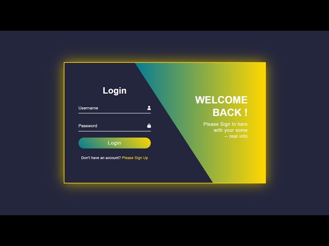 Login Form Design with HTML and CSS | Source file included