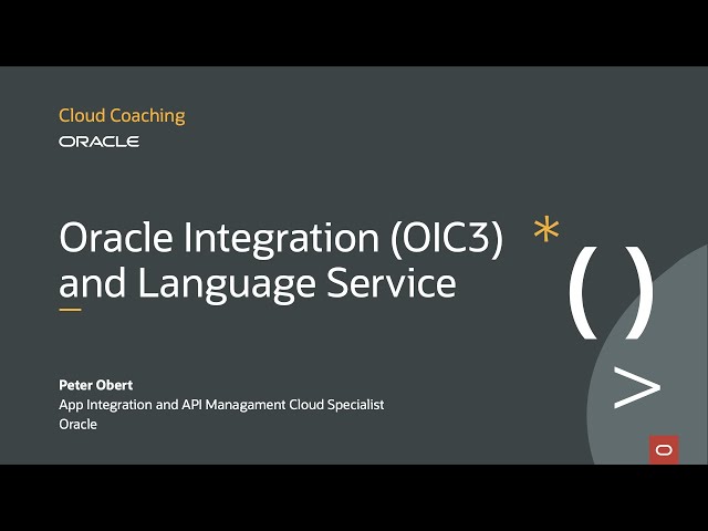 Oracle Integration (OIC3) and AI Language Service