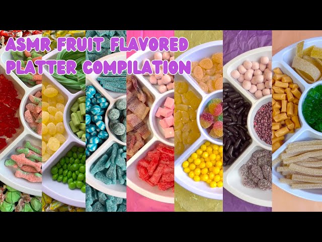 ASMR Fruit Flavored Compilation (no talking) WATERMELON BLUE RASPBERRY LEMON MANGO | Candy Funhouse