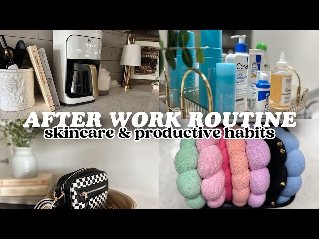 NEW! PRODUCTIVE NIGHT ROUTINE / 5-9 after work, skincare routine, neutral decor ideas