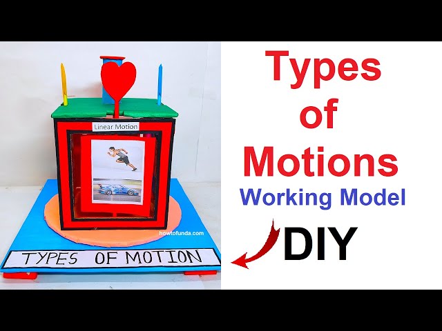 types of motion working model physics science project - inspire award diy | howtofunda @craftpiller​